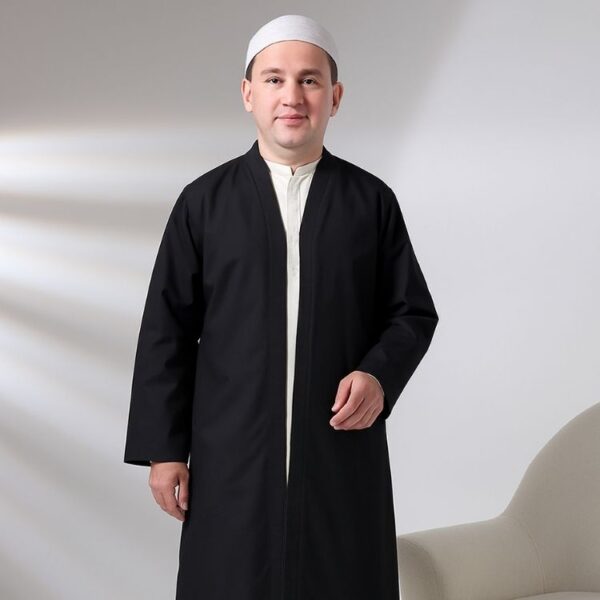 Siyah Erkek Namaz Elbisesi
