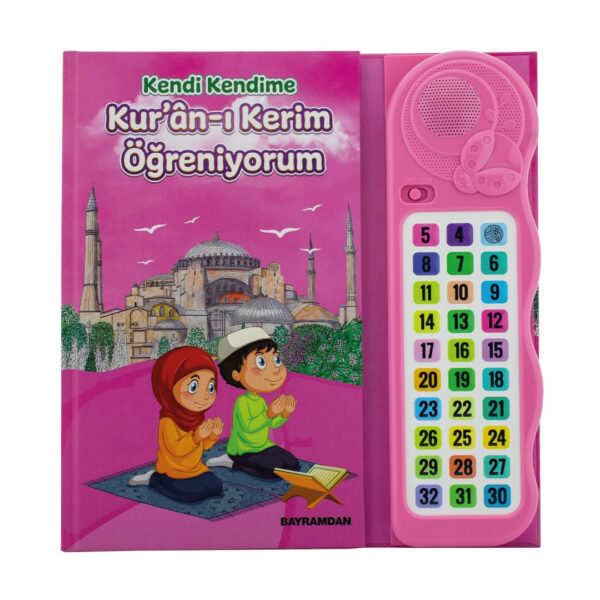 Çocuklar İçin Kur’an-ı Kerim Öğreniyorum Cihaz – Sesli Resimli Kitap Seti (Pembe)