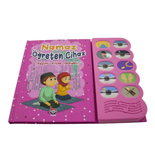 Çocuklar İçin Namaz Öğreten Cihaz – Sesli Resimli Kitap Seti (Pembe)