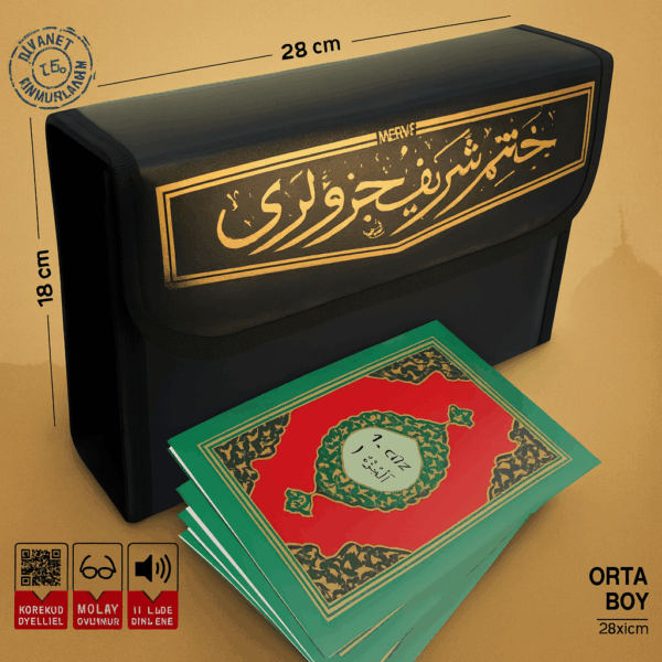 Kuran-ı Kerim 30 Cüz Orta Boy Set – Çantalı, Kolay Okunur, Diyanet Mühürlü